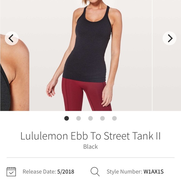 Lululemon Ebb to Street Black Tank Top (black, sz 12) - Picture 1 of 6